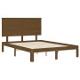 Estructura cama y cabecero madera maciza marrón miel 120x200 cm de vidaXL, Camas y somieres - Ref: Foro24-3193659, Precio: 13...