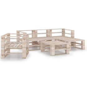 6-teiliges Gartenmöbel-Set aus Paletten aus Kiefernholz von vidaXL, Gartensets - Ref: Foro24-3066025, Preis: 344,99 €, Rabatt: %