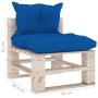 3-Sitzer-Gartensofa aus Paletten mit Kissen aus Kiefernholz von vidaXL, Gartensets - Ref: Foro24-3066124, Preis: 276,32 €, Ra...