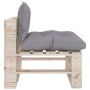 Central garden sofa made of pallets with pine wood cushions by vidaXL, Outdoor sofas - Ref: Foro24-3066074, Price: 73,99 €, D...