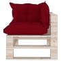 5-piece pallet garden furniture with pine wood cushions by vidaXL, Garden sets - Ref: Foro24-3066183, Price: 395,17 €, Discou...