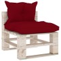 5-piece pallet garden furniture with pine wood cushions by vidaXL, Garden sets - Ref: Foro24-3066183, Price: 395,17 €, Discou...