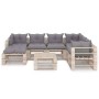 8-piece pallet garden furniture with pine wood cushions by vidaXL, Garden sets - Ref: Foro24-3066164, Price: 576,99 €, Discou...