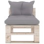 8-piece pallet garden furniture with pine wood cushions by vidaXL, Garden sets - Ref: Foro24-3066164, Price: 576,99 €, Discou...