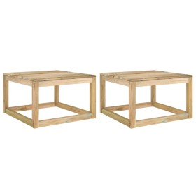 Gartenpalettentische 2 Stück imprägniertes Holz 60x60x36,5 cm von vidaXL, Modulare Sofas für den Außenbereich - Ref: Foro24-3...