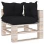 4-seater pallet garden sofa with pine wood cushions by vidaXL, Garden sets - Ref: Foro24-3066129, Price: 375,49 €, Discount: %