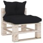 4-seater pallet garden sofa with pine wood cushions by vidaXL, Garden sets - Ref: Foro24-3066129, Price: 375,49 €, Discount: %