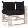 4-Sitzer-Gartensofa aus Paletten mit Kissen aus Kiefernholz von vidaXL, Gartensets - Ref: Foro24-3066129, Preis: 375,49 €, Ra...