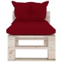 5-piece pallet garden furniture with pine wood cushions by vidaXL, Garden sets - Ref: Foro24-3066258, Price: 371,68 €, Discou...