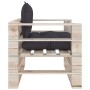 Garden pallet sofa with anthracite pine wood cushions by vidaXL, Outdoor sofas - Ref: Foro24-3066040, Price: 89,10 €, Discoun...