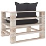 Garden pallet sofa with anthracite pine wood cushions by vidaXL, Outdoor sofas - Ref: Foro24-3066040, Price: 89,10 €, Discoun...