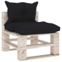 4-piece pallet garden furniture with pine wood cushions by vidaXL, Garden sets - Ref: Foro24-3066234, Price: 260,16 €, Discou...