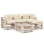 5-piece pallet garden furniture with pine wood cushions by vidaXL, Garden sets - Ref: Foro24-3066178, Price: 426,57 €, Discou...