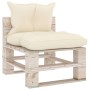 5-piece pallet garden furniture with pine wood cushions by vidaXL, Garden sets - Ref: Foro24-3066178, Price: 426,57 €, Discou...