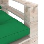 Garden pallet sofa with green cushions made of pine wood by vidaXL, Outdoor sofas - Ref: Foro24-3066046, Price: 83,22 €, Disc...