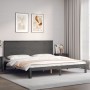 Estructura de cama con cabecero madera maciza gris 200x200 cm de vidaXL, Camas y somieres - Ref: Foro24-3193683, Precio: 178,...