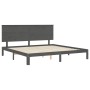 Estructura de cama con cabecero madera maciza gris 200x200 cm de vidaXL, Camas y somieres - Ref: Foro24-3193683, Precio: 178,...