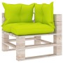 2-seater pallet garden sofa with pine wood cushions by vidaXL, Garden sets - Ref: Foro24-3066110, Price: 210,83 €, Discount: %