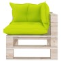 2-seater pallet garden sofa with pine wood cushions by vidaXL, Garden sets - Ref: Foro24-3066110, Price: 210,83 €, Discount: %