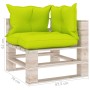 2-seater pallet garden sofa with pine wood cushions by vidaXL, Garden sets - Ref: Foro24-3066110, Price: 210,83 €, Discount: %