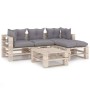 5-piece pallet garden furniture with pine wood cushions by vidaXL, Garden sets - Ref: Foro24-3066179, Price: 395,21 €, Discou...