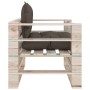 Gartensofa aus Paletten mit Kissen aus taupefarbenem Kiefernholz von vidaXL, Outdoor-Sofas - Ref: Foro24-3066041, Preis: 89,1...