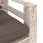 Gartensofa aus Paletten mit Kissen aus taupefarbenem Kiefernholz von vidaXL, Outdoor-Sofas - Ref: Foro24-3066041, Preis: 89,1...