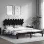 Estructura de cama con cabecero madera maciza negro 160x200 cm de vidaXL, Camas y somieres - Ref: Foro24-3193740, Precio: 168...