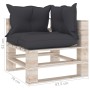 4-seater pallet garden sofa with pine wood cushions by vidaXL, Garden sets - Ref: Foro24-3066130, Price: 398,91 €, Discount: %