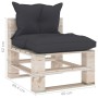 4-seater pallet garden sofa with pine wood cushions by vidaXL, Garden sets - Ref: Foro24-3066130, Price: 398,91 €, Discount: %