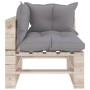 5-piece pallet garden furniture with pine wood cushions by vidaXL, Garden sets - Ref: Foro24-3066254, Price: 371,99 €, Discou...