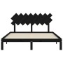 Estructura de cama con cabecero madera maciza negro 160x200 cm de vidaXL, Camas y somieres - Ref: Foro24-3193740, Precio: 168...