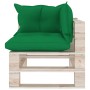 2-seater pallet garden sofa with pine wood cushions by vidaXL, Garden sets - Ref: Foro24-3066106, Price: 210,83 €, Discount: %