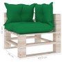 2-seater pallet garden sofa with pine wood cushions by vidaXL, Garden sets - Ref: Foro24-3066106, Price: 210,83 €, Discount: %