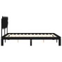 Estructura de cama con cabecero madera maciza negro 160x200 cm de vidaXL, Camas y somieres - Ref: Foro24-3193740, Precio: 168...