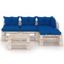 5-piece pallet garden furniture with pine wood cushions by vidaXL, Garden sets - Ref: Foro24-3066259, Price: 385,71 €, Discou...