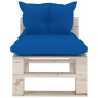 5-piece pallet garden furniture with pine wood cushions by vidaXL, Garden sets - Ref: Foro24-3066259, Price: 385,71 €, Discou...