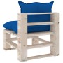 5-piece pallet garden furniture with pine wood cushions by vidaXL, Garden sets - Ref: Foro24-3066259, Price: 385,71 €, Discou...