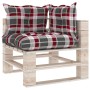 2-seater pallet garden sofa with pine wood cushions by vidaXL, Garden sets - Ref: Foro24-3066111, Price: 193,47 €, Discount: %