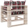 2-seater pallet garden sofa with pine wood cushions by vidaXL, Garden sets - Ref: Foro24-3066111, Price: 193,47 €, Discount: %