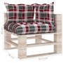 2-seater pallet garden sofa with pine wood cushions by vidaXL, Garden sets - Ref: Foro24-3066111, Price: 193,47 €, Discount: %