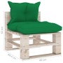 4-Sitzer-Gartensofa aus Paletten mit Kissen aus Kiefernholz von vidaXL, Gartensets - Ref: Foro24-3066136, Preis: 398,99 €, Ra...