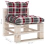 3-seater pallet garden sofa with pine wood cushions by vidaXL, Garden sets - Ref: Foro24-3066126, Price: 259,99 €, Discount: %