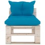 Garden furniture made of 6-piece pallets and pine wood cushions by vidaXL, Garden sets - Ref: Foro24-3066195, Price: 492,47 €...