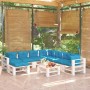 Muebles de jardín de palets 9 pzas y cojines madera de pino de vidaXL, Conjuntos de jardín - Ref: Foro24-3066225, Precio: 719...