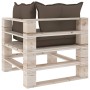 2-seater pallet garden sofa with pine wood cushions by vidaXL, Garden sets - Ref: Foro24-3066101, Price: 209,99 €, Discount: %