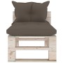 Central garden sofa made of pallets with pine wood cushions by vidaXL, Outdoor sofas - Ref: Foro24-3066071, Price: 71,38 €, D...