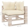 2-seater pallet garden sofa with pine wood cushions by vidaXL, Garden sets - Ref: Foro24-3066103, Price: 210,83 €, Discount: %