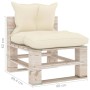 4-seater pallet garden sofa with pine wood cushions by vidaXL, Garden sets - Ref: Foro24-3066133, Price: 405,99 €, Discount: %