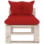 5-piece pallet garden furniture with pine wood cushions by vidaXL, Garden sets - Ref: Foro24-3066182, Price: 395,16 €, Discou...